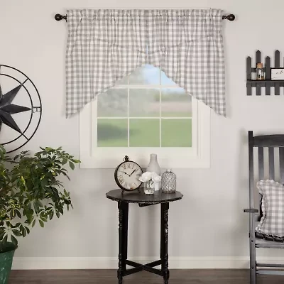 Vhc Brands Annie Check Prairie Rod Pocket Valance