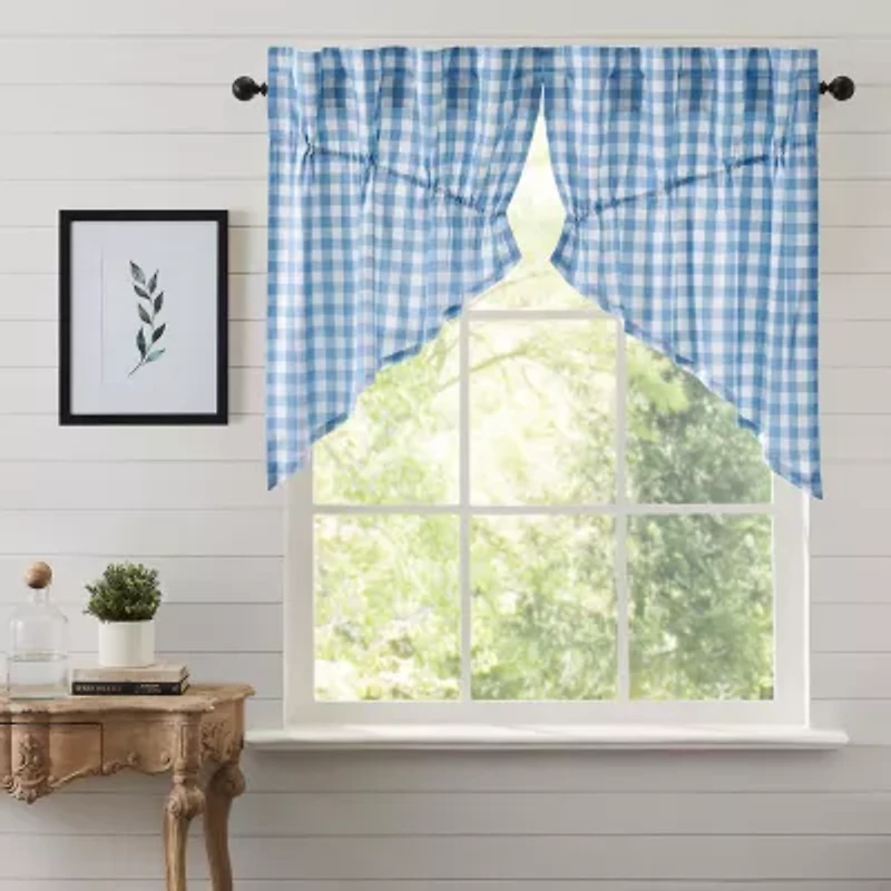 Vhc Brands Annie Check Prairie Rod Pocket Valance