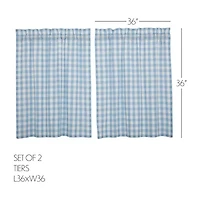 Vhc Brands Annie Check 2-pc. Rod Pocket Window Tier