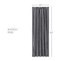Vhc Brands Annie Check Rod Pocket Blackout Single Curtain Panel