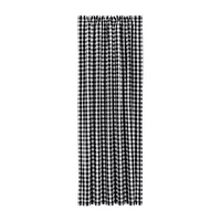 Vhc Brands Annie Check Rod Pocket Blackout Single Curtain Panel