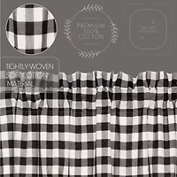 Vhc Brands Annie Check Rod Pocket Blackout Single Curtain Panel