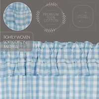Vhc Brands Annie Check Ruffle Prairie Rod Pocket Tailored Valance