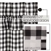 Vhc Brands Annie Check Ruffle Prairie Rod Pocket Valance