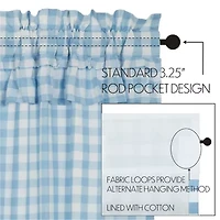 Vhc Brands Annie Check Ruffle Prairie Rod Pocket Tailored Valance