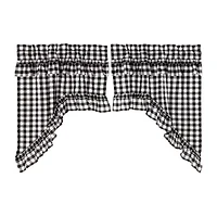 Vhc Brands Annie Check Ruffle Rod Pocket Valance