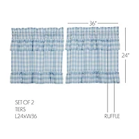 Vhc Brands Annie Check Ruffle 2-pc. Rod Pocket Window Tier