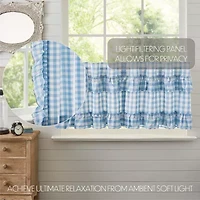 Vhc Brands Annie Check Ruffle 2-pc. Rod Pocket Window Tier