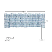 Vhc Brands Annie Check Ruffle Rod Pocket Valance