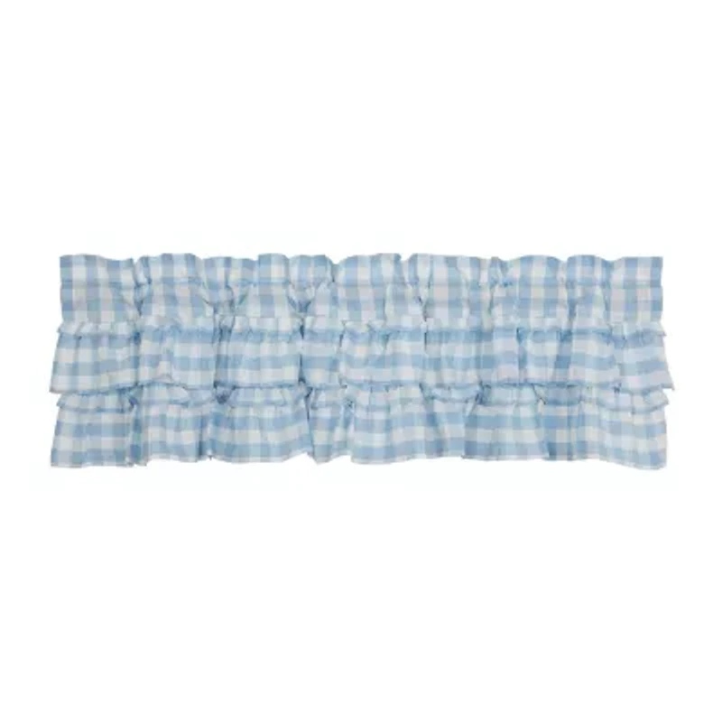 Vhc Brands Annie Check Ruffle Rod Pocket Valance