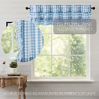 Vhc Brands Annie Check Ruffle Rod Pocket Valance
