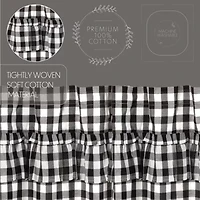 Vhc Brands Annie Check Ruffle Rod Pocket Valance