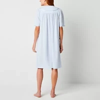 Adonna Womens Waffle Short Sleeve Knee Length Robe