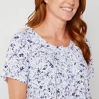 Adonna Womens Scoop Neck Short Sleeve Nightgown