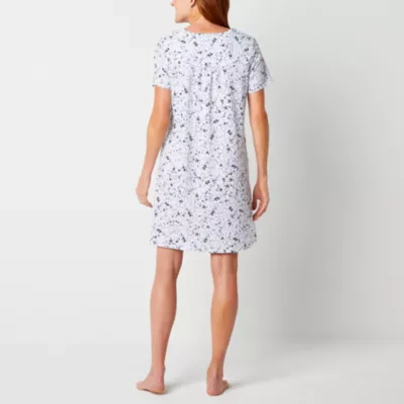 Adonna Womens Scoop Neck Short Sleeve Nightgown