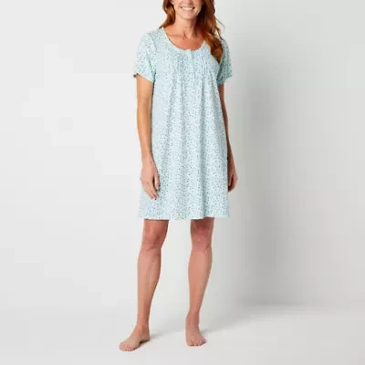 Adonna Womens Scoop Neck Short Sleeve Nightgown