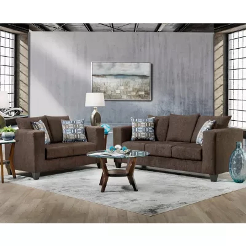 Olivia Contemporary Chenille Sofa