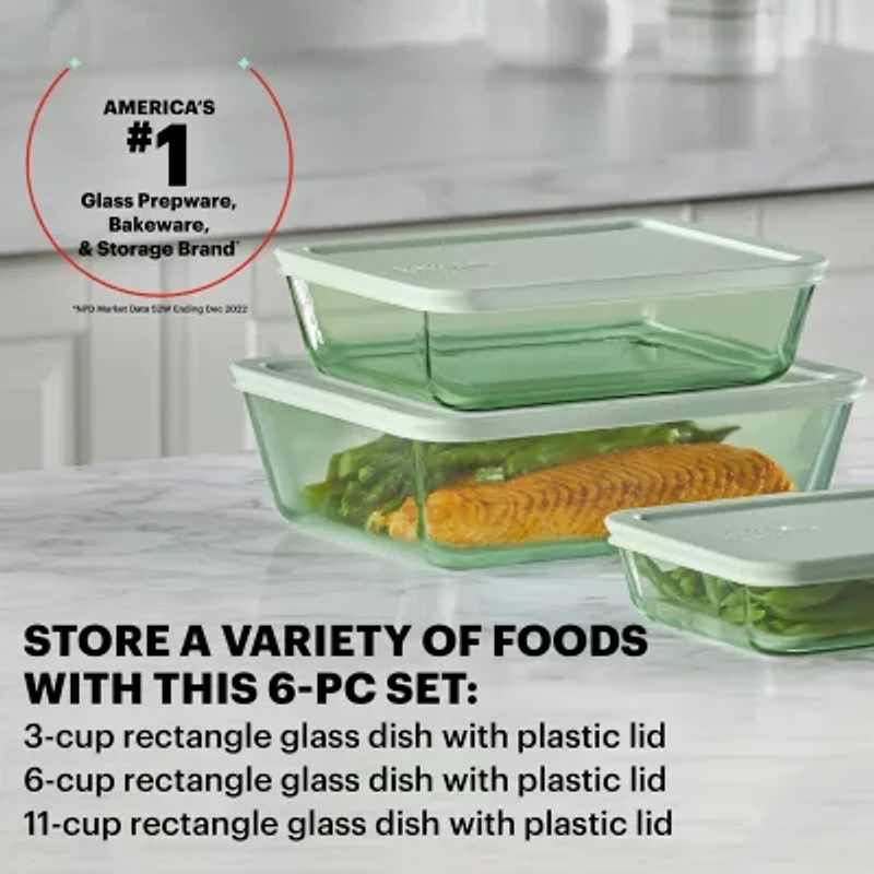 Pyrex Simply Store 6-pc. Glass Food Storage