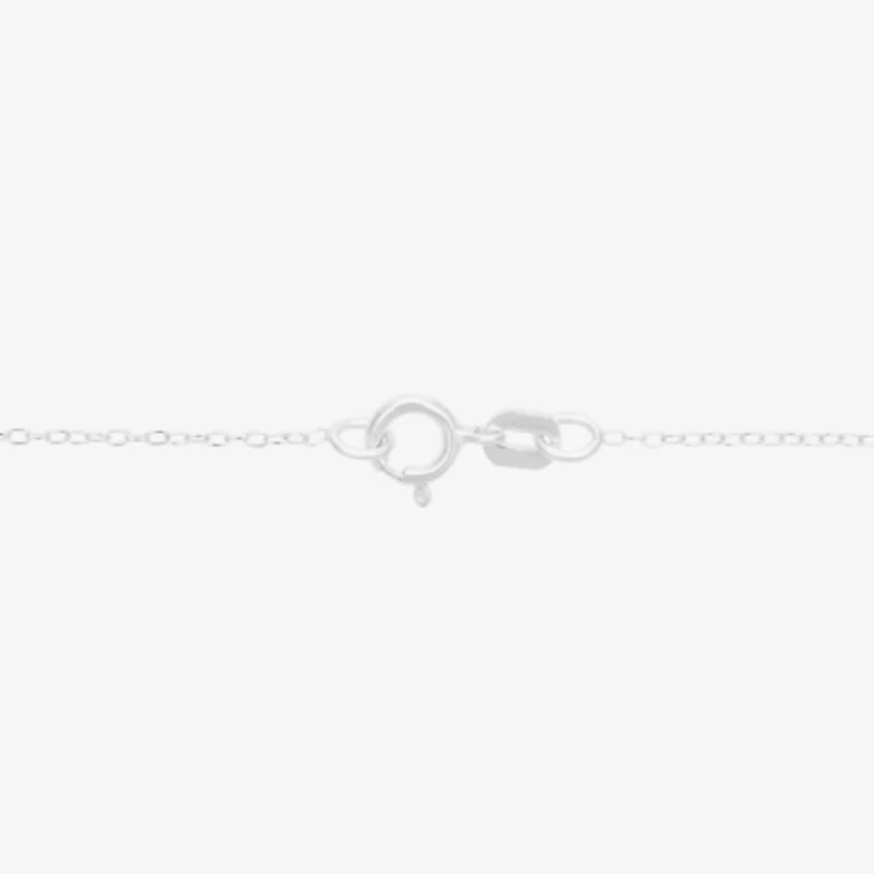 Itsy Bitsy Birthstone Crystal Sterling Silver 18 Inch Cable Pendant Necklace