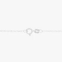 Itsy Bitsy Birthstone Crystal Sterling Silver 18 Inch Cable Pendant Necklace