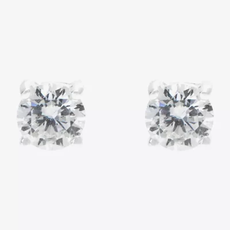 Silver Treasures Sterling Silver 3 Pair Cubic Zirconia Knot Earring Set