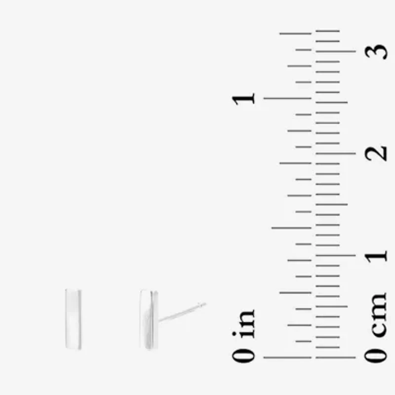 Silver Treasures Womens Cubic Zirconia Sterling Silver Hypoallergenic 4 Pair Earring Set