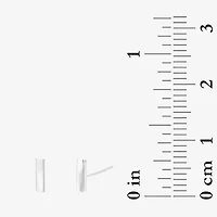 Silver Treasures Womens Cubic Zirconia Sterling Silver Hypoallergenic 4 Pair Earring Set