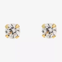 Silver Treasures Womens Cubic Zirconia 14K Gold Over Silver Heart Hypoallergenic 4 Pair Earring Set