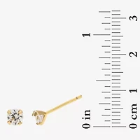 Silver Treasures Womens Cubic Zirconia 14K Gold Over Silver Heart Hypoallergenic 4 Pair Earring Set