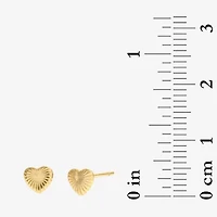 Silver Treasures Womens Cubic Zirconia 14K Gold Over Silver Heart Hypoallergenic 4 Pair Earring Set