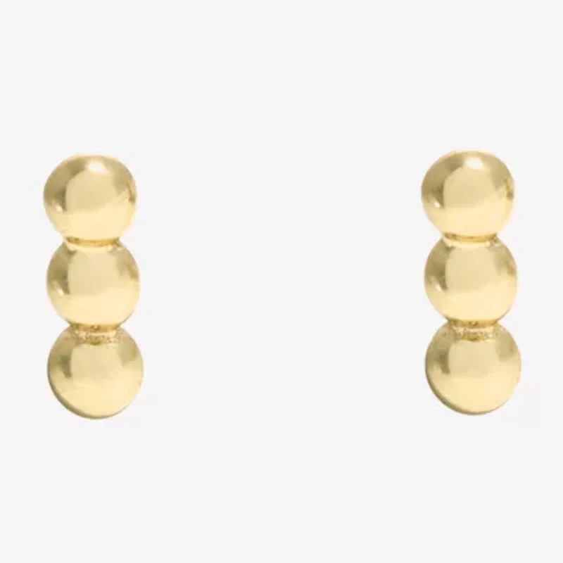 Silver Treasures Womens Cubic Zirconia 14K Gold Over Silver Heart Hypoallergenic 4 Pair Earring Set