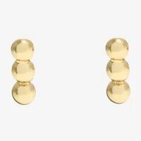 Silver Treasures Womens Cubic Zirconia 14K Gold Over Silver Heart Hypoallergenic 4 Pair Earring Set