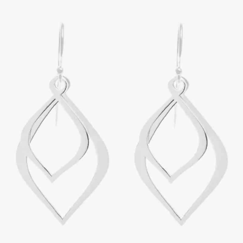 Silver Treasures Womens Sterling Silver Hypoallergenic Drop Earrings