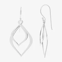 Silver Treasures Womens Sterling Silver Hypoallergenic Drop Earrings