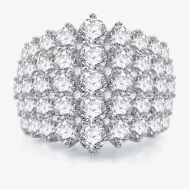(H-I / Si2-I1) Womens 5 CT. T.W. Lab Grown White Diamond 10K Gold Cocktail Ring