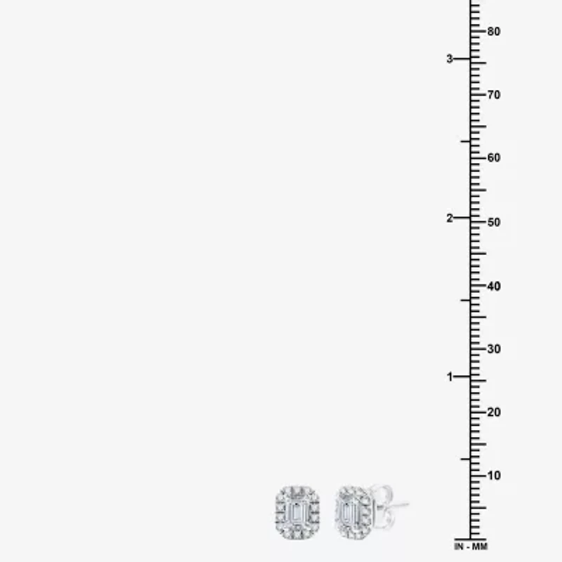 Ever Star (H-I / Si2-I1) 1 CT. T.W. Lab Grown White Diamond 10K White Gold Stud Earrings