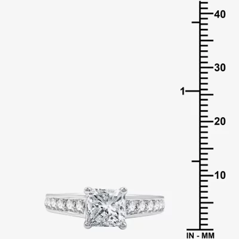 (G-H / Si2-I1) Womens 2 1/2 CT. T.W. Lab Grown White Diamond 10K Gold Side Stone Bridal Set