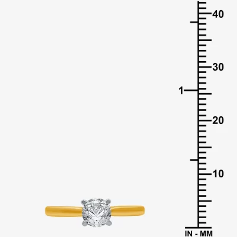(G / SI2) Womens 3/4 CT. Lab-Grown White Diamond 10K Gold or 14K Round Solitaire Engagement Ring