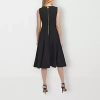 Marc New York Womens Sleeveless Midi Fit + Flare Dress