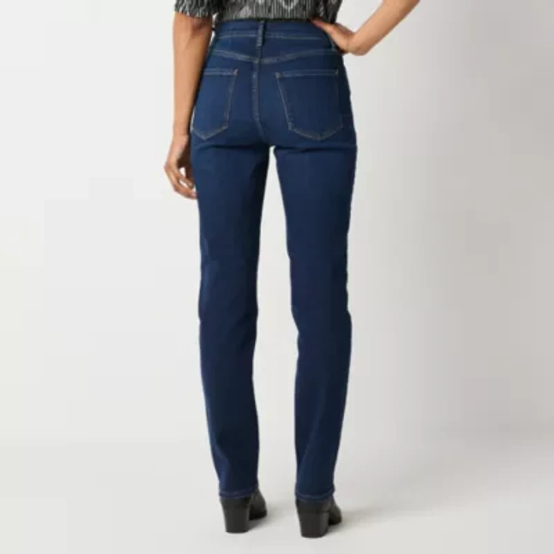 a.n.a Womens Tall High Rise Straight Leg Jean