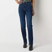 a.n.a Womens Tall High Rise Straight Leg Jean