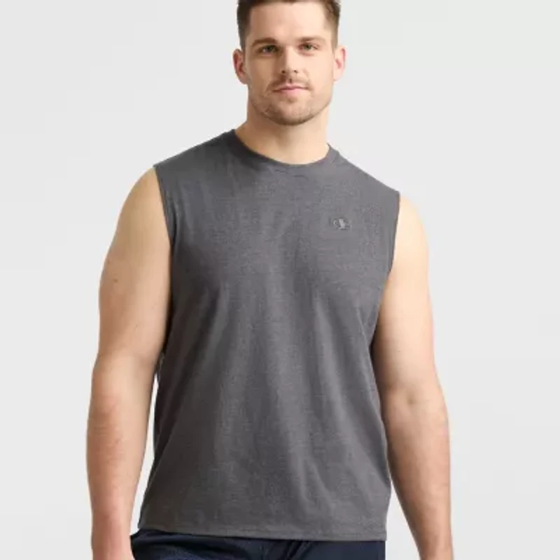 Champion Mens Crew Neck Sleeveless Big and Tall Muscle T-Shirt