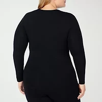 Cuddl Duds Womens Softwear-Plus Crew Neck Long Sleeve Thermal Shirt