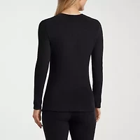 Cuddl Duds Womens Fleecewear Crew Neck Long Sleeve Thermal Shirt