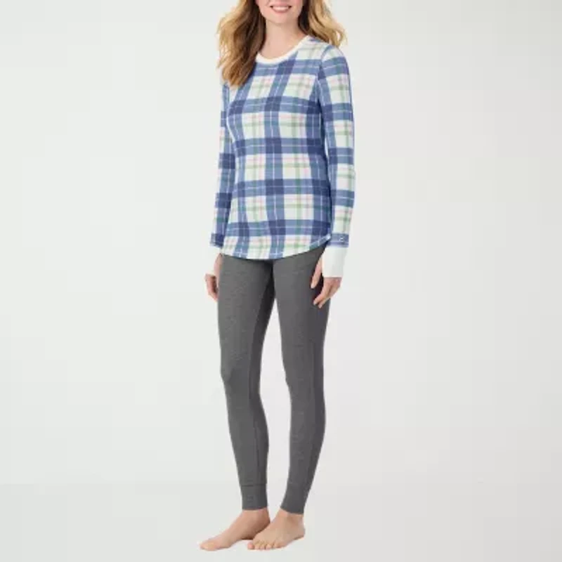 Cuddl Duds Womens Cozy Stretch Crew Neck Long Sleeve Thermal Shirt