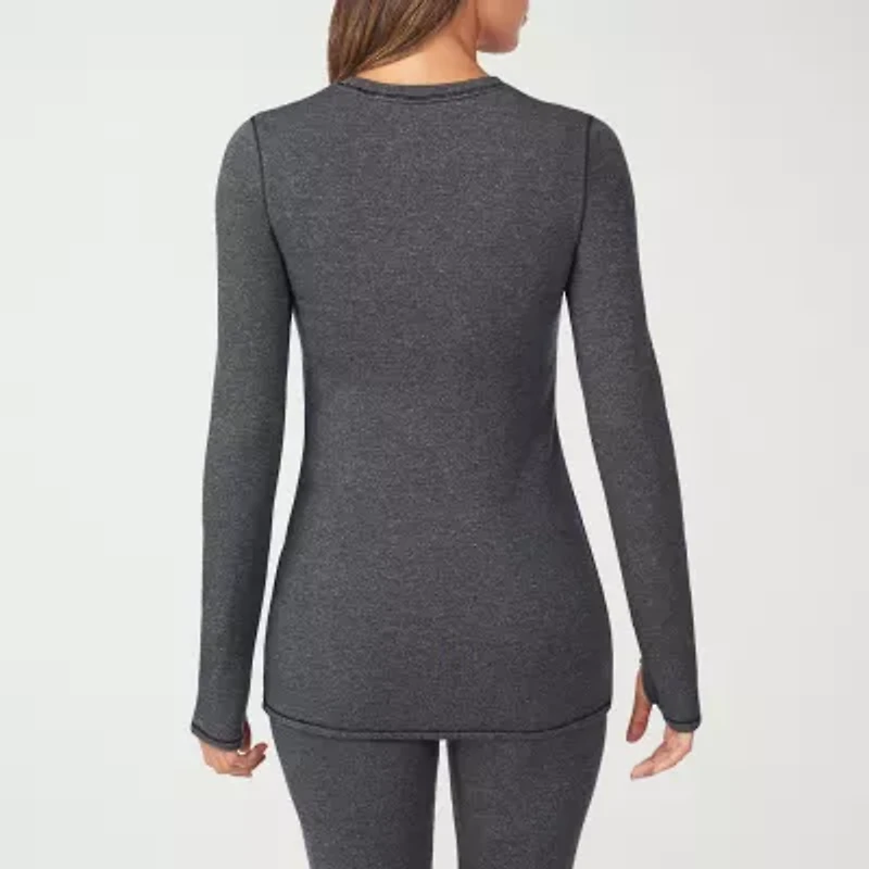 Cuddl Duds Womens Ultra Cozy Crew Neck Long Sleeve Thermal Shirt