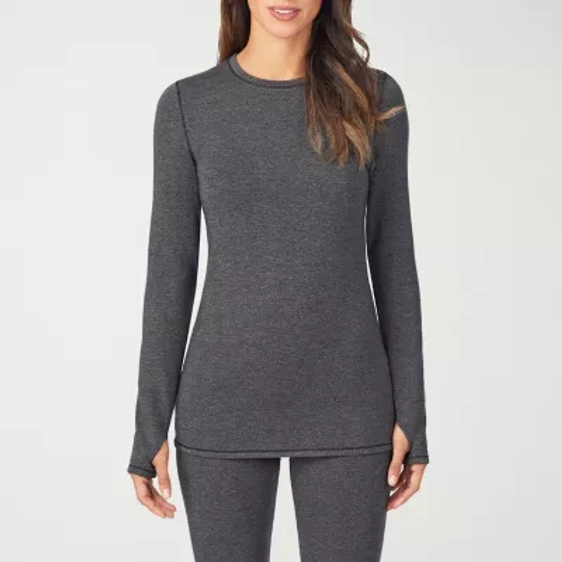 Cuddl Duds Womens Ultra Cozy Crew Neck Long Sleeve Thermal Shirt
