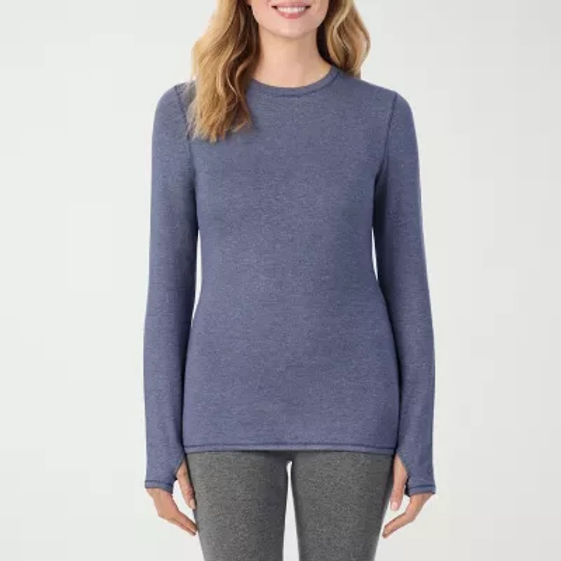 Cuddl Duds Womens Ultra Cozy Crew Neck Long Sleeve Thermal Shirt