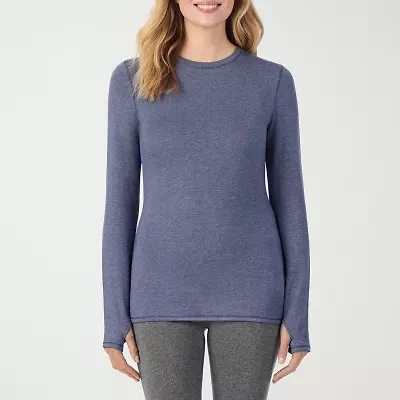 Cuddl Duds Womens Ultra Cozy Crew Neck Long Sleeve Thermal Shirt