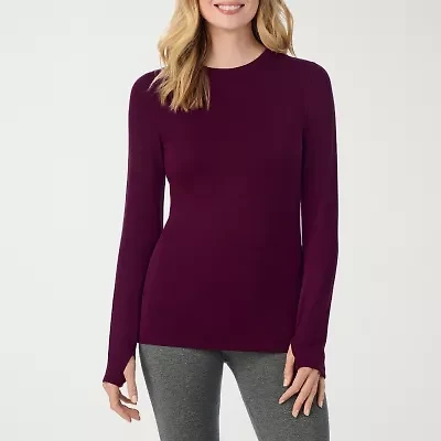 Cuddl Duds Womens Ultra Cozy Crew Neck Long Sleeve Thermal Shirt